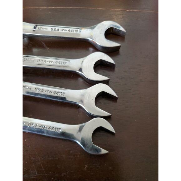Craftsman Stubby Combination Wrenches Polished VV SERIES 18MM 15MM 14MM 13MM - Picture 4 of 9